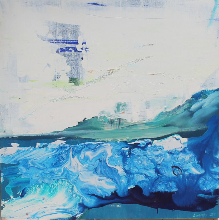 Waves, tecnica mista, 40x40 2020