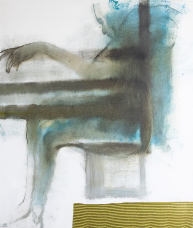 Angelo sbarrato, 140x165 cm, pigmenti a olio su tela, 2007