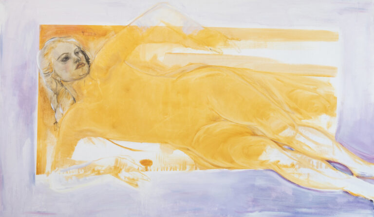 Aurora, 190x130 cm, pigmenti a olio su tela, 2022