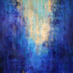 Caduta cosmica, 2025, acrilico su tela, 100x150