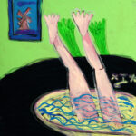 Interno, 2004, tecnica mista su tela, 100x106