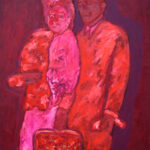 Sposi Spagnoli, tecnica mista su tela, 120x151